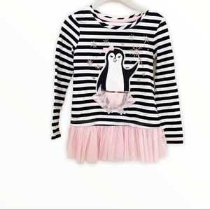 Snow Penguin Top Black and White Ballerina